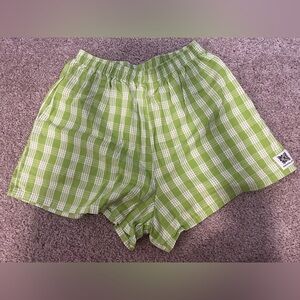 Kahui Palaka light green palaka shorts